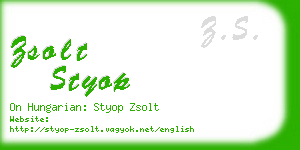 zsolt styop business card